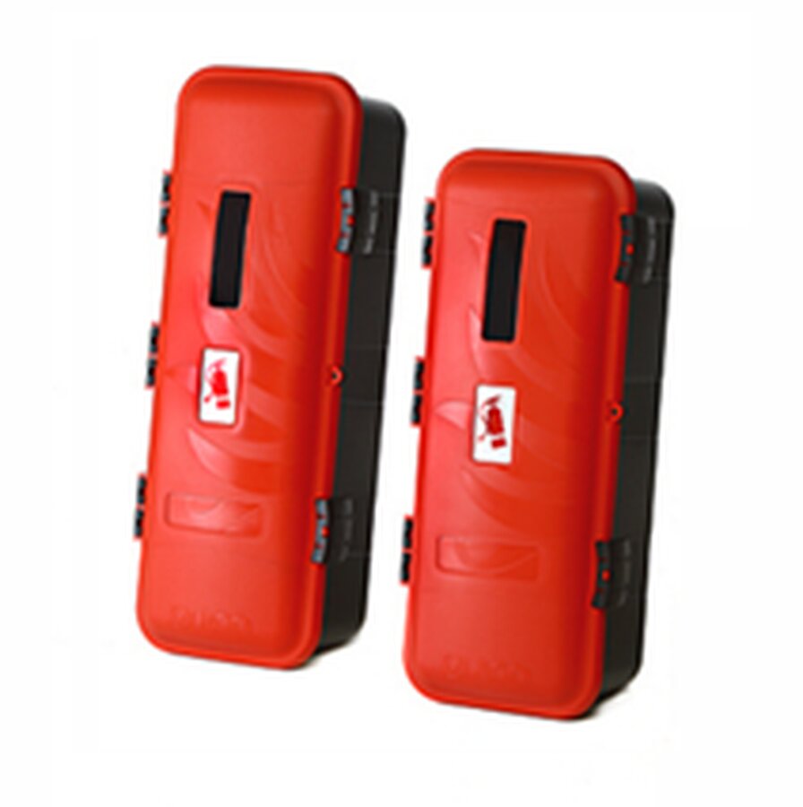 Twee Easy Safe brandblusserkasten, uitvoeringen voor 6 kg en 9 kg
