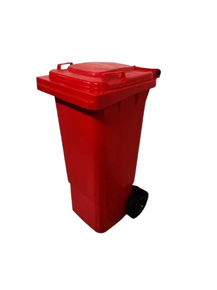 Verrijdbare rode dompelbak van 80 liter